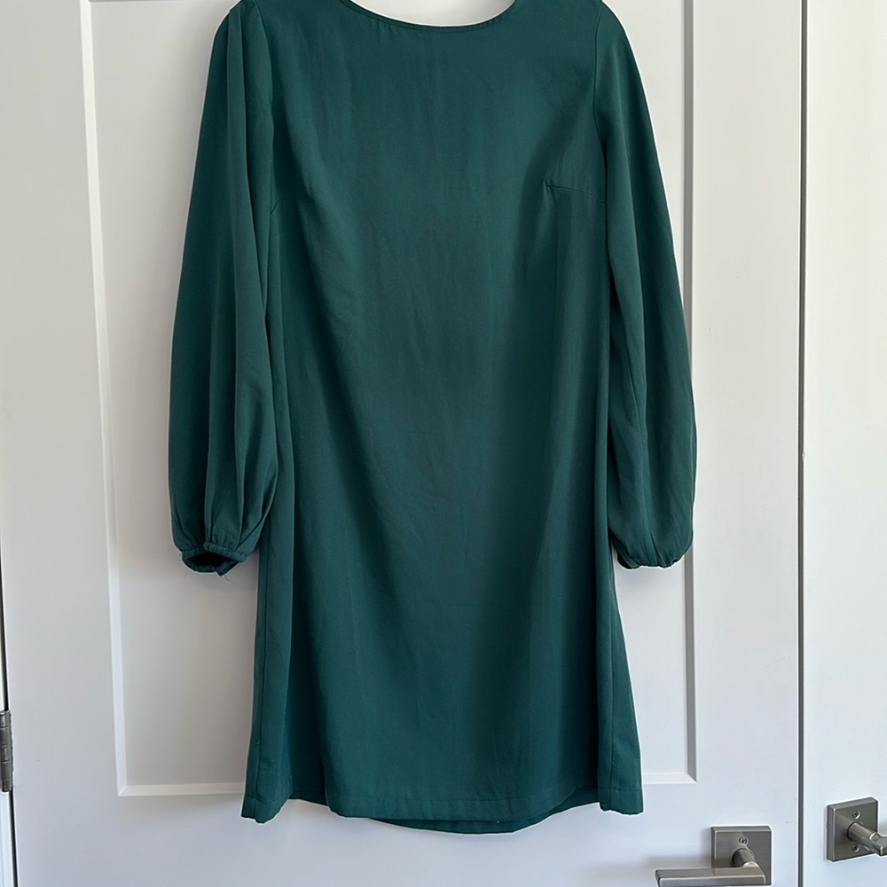Teal long sleeve dress